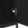 Aparador Negro Roble 69x35x80 cm Madera Elaborada y Acero | Foro24.es | Tu tienda online para hogar, jardín y más Foro24.es