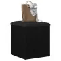 Banco de almacenamiento Negro Roble 40x40x45 cm Madera Compensada by , Benches for halls and storage - Ref: Foro24-862982, Pr...