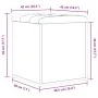Banco de almacenamiento Negro Roble 40x40x45 cm Madera Compensada by , Benches for halls and storage - Ref: Foro24-862982, Pr...