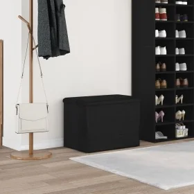 Banco de almacenamiento Negro Roble 60x40x45 cm Madera elaborada by , Benches for halls and storage - Ref: Foro24-862983, Pri...