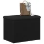 Banco de almacenamiento Negro Roble 60x40x45 cm Madera elaborada by , Benches for halls and storage - Ref: Foro24-862983, Pri...