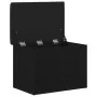 Banco de almacenamiento Negro Roble 60x40x45 cm Madera elaborada by , Benches for halls and storage - Ref: Foro24-862983, Pri...