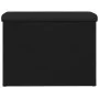 Banco de almacenamiento Negro Roble 60x40x45 cm Madera elaborada by , Benches for halls and storage - Ref: Foro24-862983, Pri...