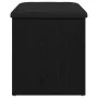 Banco de almacenamiento Negro Roble 60x40x45 cm Madera elaborada by , Benches for halls and storage - Ref: Foro24-862983, Pri...