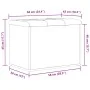 Banco de almacenamiento Negro Roble 60x40x45 cm Madera elaborada by , Benches for halls and storage - Ref: Foro24-862983, Pri...