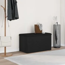 Banco de almacenamiento Negro Roble 80x40x45 cm Madera de Ingeniería by , Benches for halls and storage - Ref: Foro24-862984,...