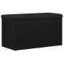 Banco de almacenamiento Negro Roble 80x40x45 cm Madera de Ingeniería by , Benches for halls and storage - Ref: Foro24-862984,...