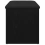 Banco de almacenamiento Negro Roble 80x40x45 cm Madera de Ingeniería by , Benches for halls and storage - Ref: Foro24-862984,...