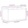Banco de almacenamiento Negro Roble 80x40x45 cm Madera de Ingeniería by , Benches for halls and storage - Ref: Foro24-862984,...