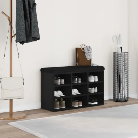 Banco de Almacenamiento Negro Roble 80x30x48 cm Madera Ingenierizada | Foro24.es | Tu tienda online para hogar, jardín y más Foro24.es