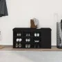 Banco de Almacenamiento Negro Roble 100x30x48 cm Madera Compensada de , Bancos para recibidores y almacenamiento - Ref: Foro2...