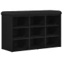 Banco de Almacenamiento Negro Roble 80x30x48 cm Madera Ingenierizada | Foro24.es | Tu tienda online para hogar, jardín y más Foro24.es