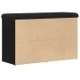 Banco de Almacenamiento Negro Roble 80x30x48 cm Madera Ingenierizada | Foro24.es | Tu tienda online para hogar, jardín y más Foro24.es