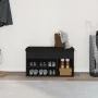 Banco de almacenamiento Negro Roble 80x30x45 cm Madera Compensada by , Benches for halls and storage - Ref: Foro24-862989, Pr...