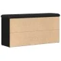 Banco de Almacenamiento Negro de Roble 100x30x48 cm de Madera Elaborada by , Benches for halls and storage - Ref: Foro24-8629...