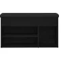 Banco de almacenamiento Negro Roble 80x30x45 cm Madera Compensada by , Benches for halls and storage - Ref: Foro24-862989, Pr...