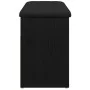 Banco de almacenamiento Negro Roble 80x30x45 cm Madera Compensada by , Benches for halls and storage - Ref: Foro24-862989, Pr...