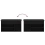 Banco de almacenamiento Negro Roble 80x30x45 cm Madera Compensada by , Benches for halls and storage - Ref: Foro24-862989, Pr...