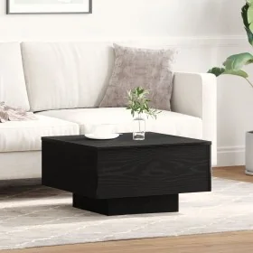 Mesa de café negra de roble 55x55x31 cm, hecha de madera de , Mesas de centro - Ref: Foro24-862993, Precio: 54,16 €, Descuent...