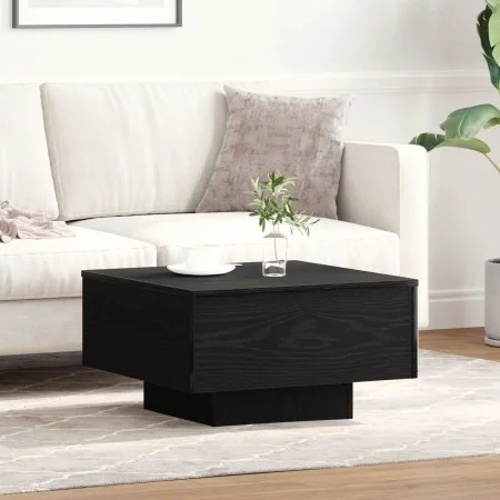 Mesa de café negra de roble 55x55x31 cm, hecha de madera by , Coffee table - Ref: Foro24-862993, Price: 54,16 €, Discount: -5%%