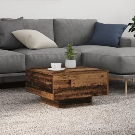 Comprar Mesa de Café con Luces LED Madera Vieja