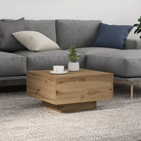 Mesa de café con luces LED Roble Artesano 55x55x31 cm | Foro24.es | Tu tienda online para hogar, jardín y más Foro24.es