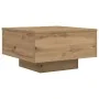 Mesa de café con luces LED Roble Artesano 55x55x31 cm | Foro24.es | Tu tienda online para hogar, jardín y más Foro24.es