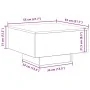 Mesa de café con luces LED Roble Artesano 55x55x31 cm | Foro24.es | Tu tienda online para hogar, jardín y más Foro24.es