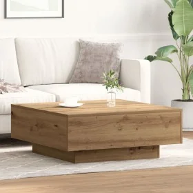Mesa de café Roble Artesanal 80x80x31 cm Madera de Ingeniería de , Mesas de centro - Ref: Foro24-862998, Precio: 82,21 €, Des...