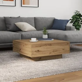 Mesa de Café con Luces LED Roble Artesano 80x80x31 cm de , Mesas de centro - Ref: Foro24-863001, Precio: 91,50 €, Descuento: ...