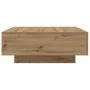 Mesa de Café con Luces LED Roble Artesano 80x80x31 cm de , Mesas de centro - Ref: Foro24-863001, Precio: 91,50 €, Descuento: ...