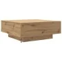 Mesa de Café con Luces LED Roble Artesano 80x80x31 cm de , Mesas de centro - Ref: Foro24-863001, Precio: 91,50 €, Descuento: ...