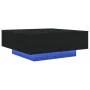 Mesa de Café con Luces LED Madera Negra 80x80x31 cm de , Mesas de centro - Ref: Foro24-863002, Precio: 98,30 €, Descuento: -5%%