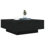 Mesa de Café con Luces LED Madera Negra 80x80x31 cm de , Mesas de centro - Ref: Foro24-863002, Precio: 98,30 €, Descuento: -5%%
