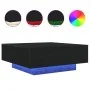 Mesa de Café con Luces LED Madera Negra 80x80x31 cm de , Mesas de centro - Ref: Foro24-863002, Precio: 98,30 €, Descuento: -5%%