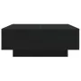 Mesa de Café con Luces LED Madera Negra 80x80x31 cm de , Mesas de centro - Ref: Foro24-863002, Precio: 98,30 €, Descuento: -5%%