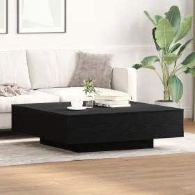 Mesa de café negra, de roble, 100x100x31 cm, madera contrachapada by , Coffee table - Ref: Foro24-863005, Price: 96,41 €, Dis...