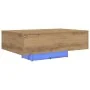 Mesa de café con luces LED Roble Artesano 85x55x31 cm | Foro24.es | Tu tienda online para hogar, jardín y más Foro24.es