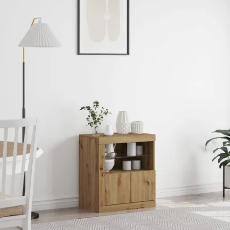 Sideboard con luces LED Roble Artisan 60,5x37x67 cm | Foro24.es | Tu tienda online para hogar, jardín y más Foro24.es