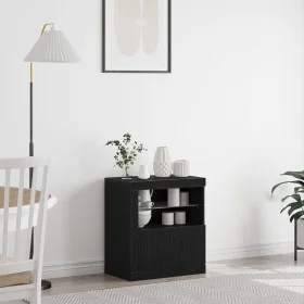Comprar Sideboard con luces LED Negro Roble