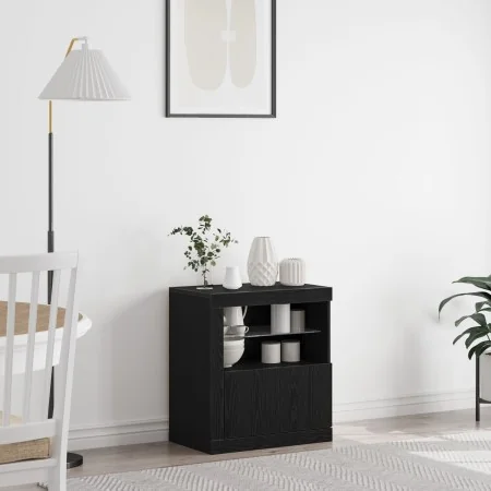 Sideboard con luces LED Negro Roble 60,5x37x67 cm | Foro24.es | Tu tienda online para hogar, jardín y más Foro24.es