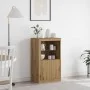 Aparador con Luces LED Roble Artesanal 60,5x37x100 cm | Foro24.es | Tu tienda online para hogar, jardín y más Foro24.es