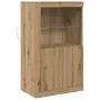 Aparador con Luces LED Roble Artesanal 60,5x37x100 cm | Foro24.es | Tu tienda online para hogar, jardín y más Foro24.es