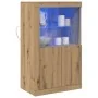 Aparador con Luces LED Roble Artesanal 60,5x37x100 cm | Foro24.es | Tu tienda online para hogar, jardín y más Foro24.es