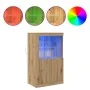 Aparador con Luces LED Roble Artesanal 60,5x37x100 cm | Foro24.es | Tu tienda online para hogar, jardín y más Foro24.es