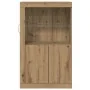 Aparador con Luces LED Roble Artesanal 60,5x37x100 cm | Foro24.es | Tu tienda online para hogar, jardín y más Foro24.es