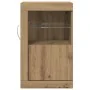 Consola con luces LED Roble Artisan 41x37x67 cm | Foro24.es | Tu tienda online para hogar, jardín y más Foro24.es