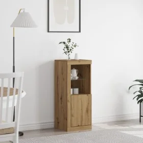 Aparador con Luces LED Roble Artisan 41x37x100 cm by , Sideboards - Ref: Foro24-863025, Price: 76,74 €, Discount: -5%%