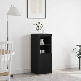 Sideboard con luces LED Negro Roble 41x37x100 cm de , Aparadores - Ref: Foro24-863026, Precio: 81,02 €, Descuento: -5%%