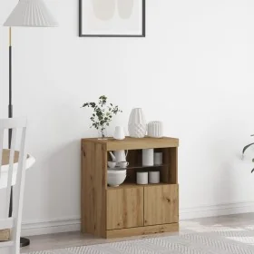 Sideboard de con luces LED Roble Artesano 60x37x67 cm von , Sideboards - Ref: Foro24-863028, Preis: 71,85 €, Rabatt: -5%%